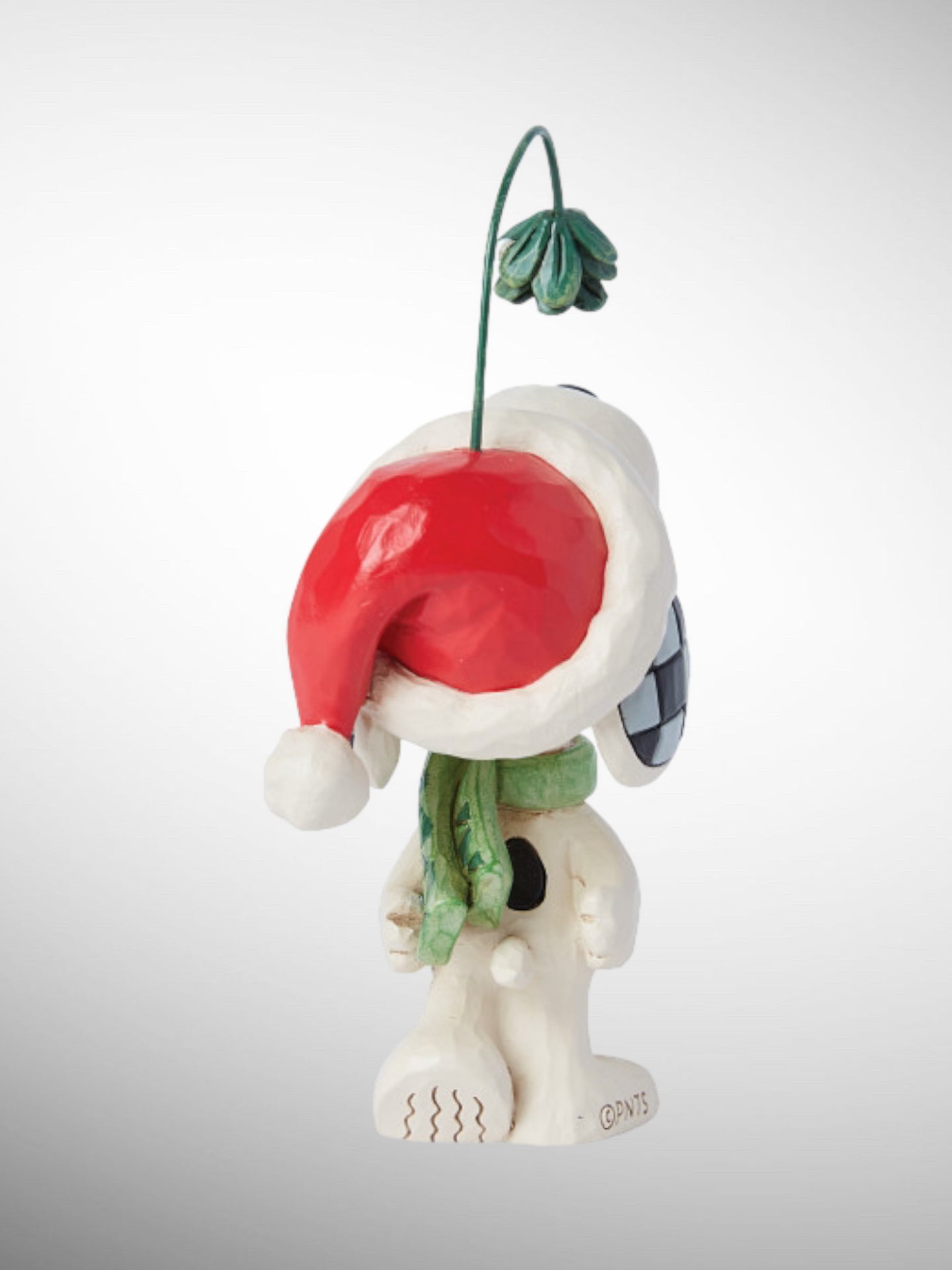 Jim Shore Peanuts - Snoopy Christmas Hat Mistletoe Mini Figurine